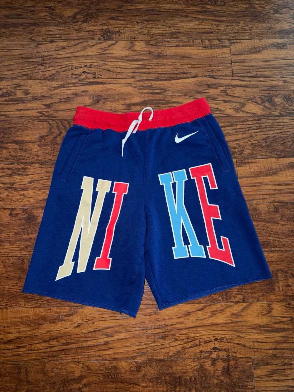 Nike Sportswear Americana Swoosh Gel RWB Blue Sweat Shorts CK0148-455